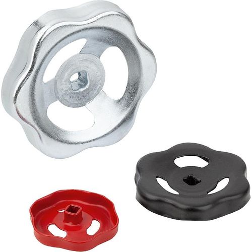 Operating handwheel - K1661 series - HEINRICH KIPP WERK GmbH & Co. KG - control / 3-spoke / steel