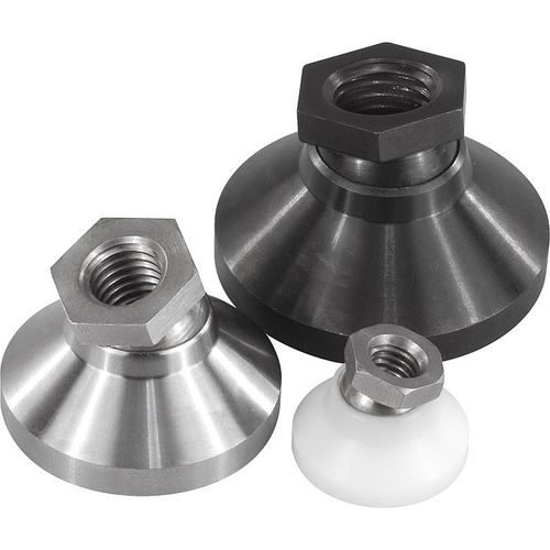 Machine foot - K0395 series - HEINRICH KIPP WERK GmbH & Co. KG - steel / elastomer / stainless steel