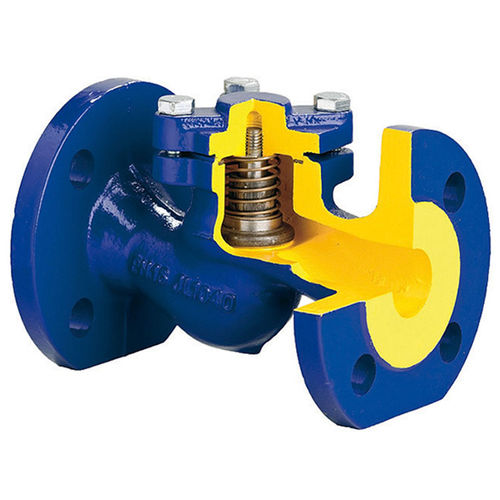 Piston check valve - zCHE 287 - ZETKAMA Sp. z o.o. - for water / for compressed air / flange