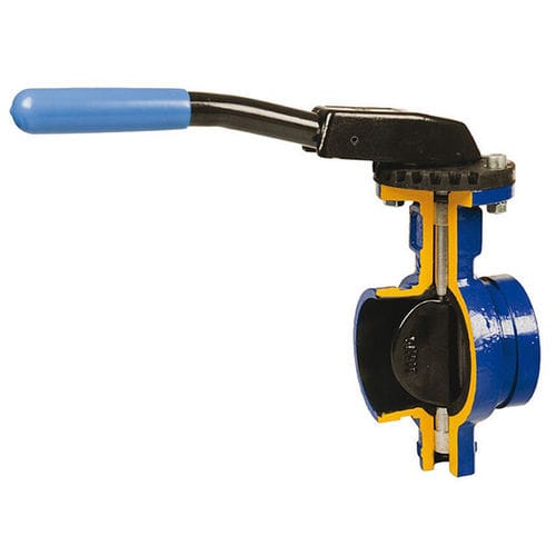 Butterfly valve - zBUT 494 - ZETKAMA Sp. z o.o. - lever / for water / industrial