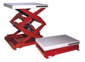 Double-scissor lift table - LS series - SOUTHWORTH - hydraulic / stationary