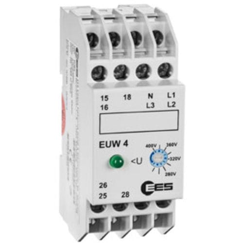 Under-voltage monitoring relay - EUW 4 series - Elektra Elektronik GmbH & Co. Störcontroller KG - power / three-phase / DIN rail