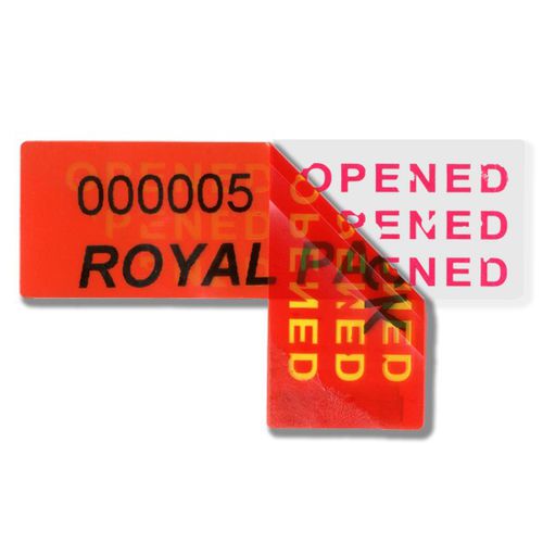 Security label - ROYAL PACK - silicone / red / roll
