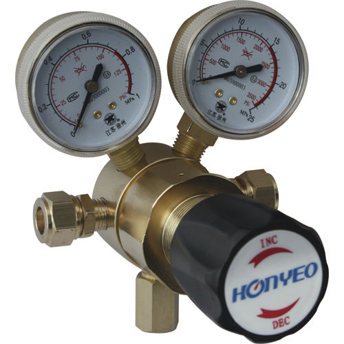 Gas pressure regulator - JG - Xuzhou Hongye Apparatus & Instrument Co.,LTD - diaphragm / single-stage / brass