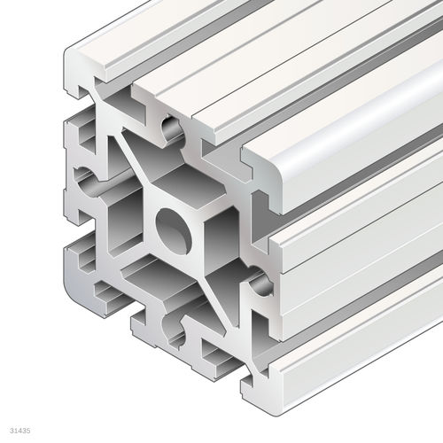 Anodized aluminum profile - 3842557201 - Bosch Rexroth - Assembly Technology - rectangular / industrial / open