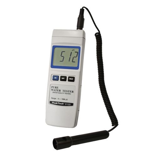 Portable conductivity meter - PeakTech® P 5125 - Peaktech - with LCD ...