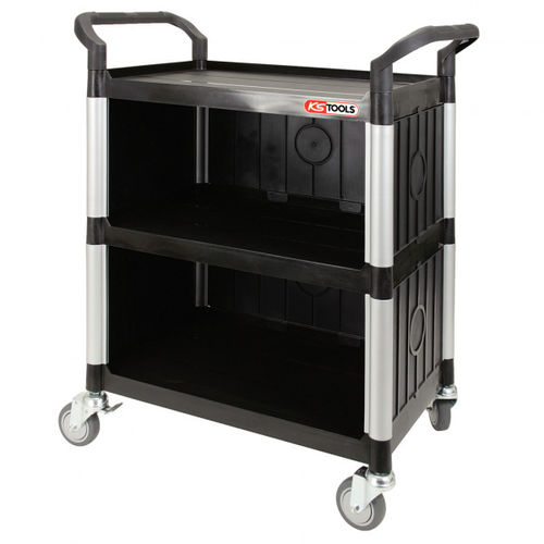 Workshop trolley - 800.0021 - Kstools - plastic / 3 levels / with brake