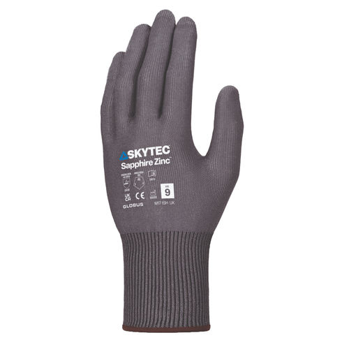 Work glove - Sapphire Zinc - Globus Group - industrial / anti-cut / spandex