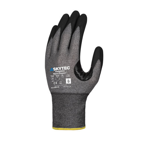 Work glove - Sapphire Nano Foam + - Globus Group - industrial / anti-cut / nitrile