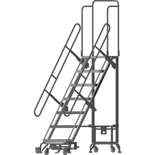Folding ladder - HY-LA-073212P-F - BALLYMORE - aluminum / steel / mobile