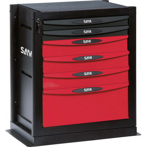 Storage cabinet - SERVI-B6 - SAM OUTILLAGE - benchtop / 6-drawer / metal