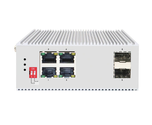 4 ports network switch - IPSWP06N02A - Comelit - gigabit / DIN rail / PoE