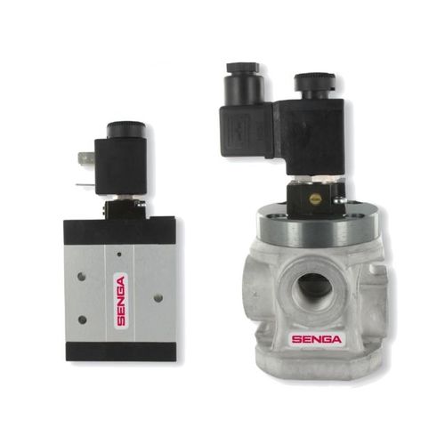 Pilot-operated solenoid valve - MF - SENGA - 3-way / NC / NO
