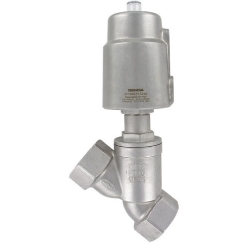Angle seat valve - SERIE JF100 - SENGA - plug / pneumatically-operated / for water