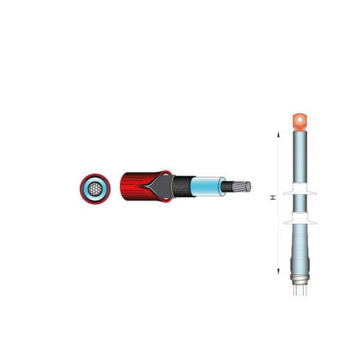 Cold-applied push-on cable termination - ECOLD TIS series - Elcon Megarad Spa - medium-voltage