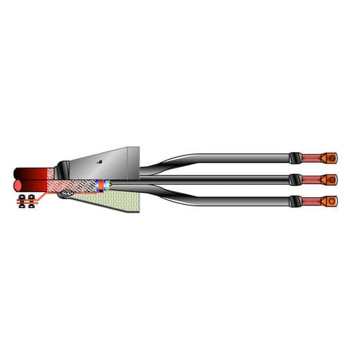 Cold-applied push-on cable termination - ELCOSTOP TIUBA series - Elcon Megarad Spa - insulated / resin / molded resin