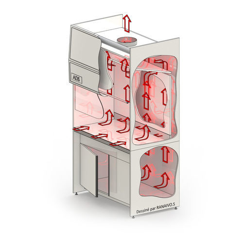 Laboratory fume hood - BCS series - ADS LAMINAIRE - chemical / exhaust / controlled atmosphere