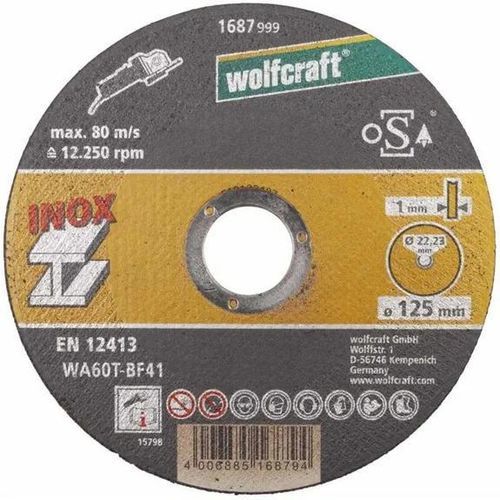 Metal cutting disc - 1687999 - WOLCRAFT - for sheet metal / for stainless steel / thin