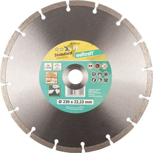 Diamond-coated cutting disc - WOLCRAFT - for abrasive materials