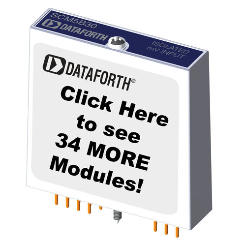 True RMS input module - SCM5B33 Series - Dataforth Corporation - current / voltage / printed circuit board-mounted