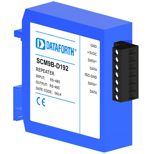 RS-485 repeater - SCM9B-D192 - Dataforth Corporation - DIN rail