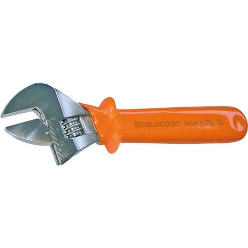 Chrome adjustable wrench - D19 - DERANCOURT - insulated