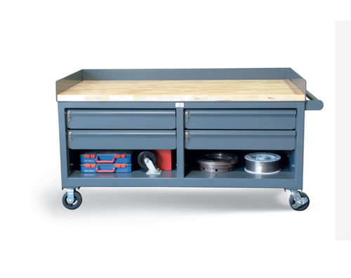 Wooden workbench - CSU-4DB-CA series - Stronghold - mobile / multi-drawer