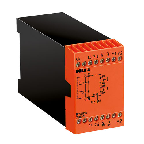 Emergency stop safety relay - BD 5980N - DOLD - 2 NO / SIL / IEC
