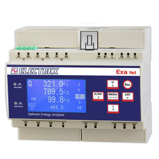 Electrical network analyzer - PFNE6-1H509-A10 EXA NET D6 H WEB LOG 8 CHARTS - ELECTREX - power / energy / DIN rail