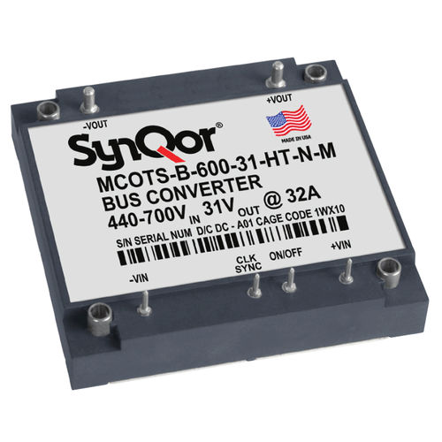 Unregulated DC/DC converter - Mil-COTS - SYNQOR - high power density / isolated / printed circuit