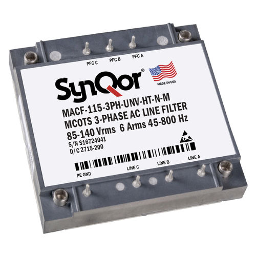 Low-pass electronic filter - MACF-115 series - SYNQOR - passive / EMI / three-phase