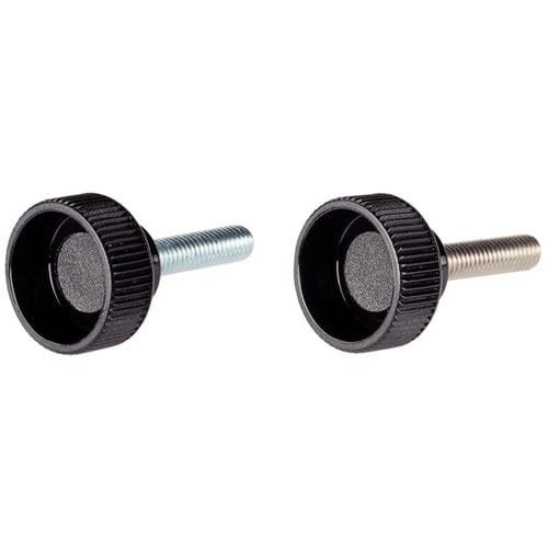 Stainless steel knurled screw - EH 24830. series - HALDER France - thermoplastic