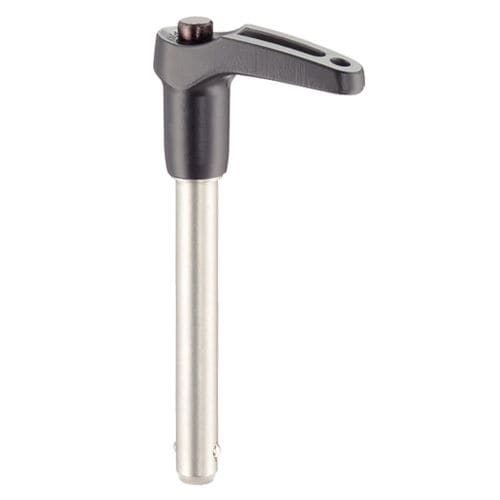 Quick-release pin with button - EH 22340. /EH 22350. series - HALDER France - with L handle / stainless steel