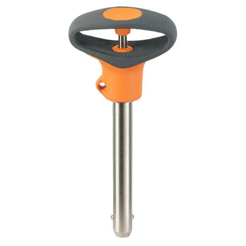 Quick-release pin with button - EH 22370. /EH 22380. series - HALDER France - with R handle