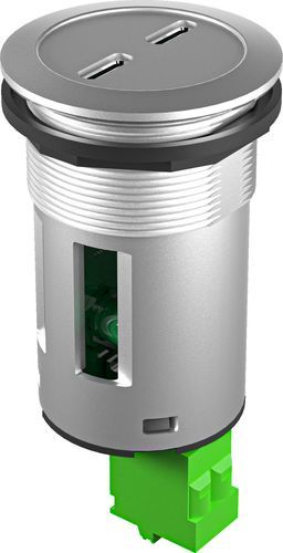 Built-in electrical socket - KRJM_2USB_C_5V - Georg Schlegel GmbH & Co. KG - panel-mounted / IP20 / bipolar