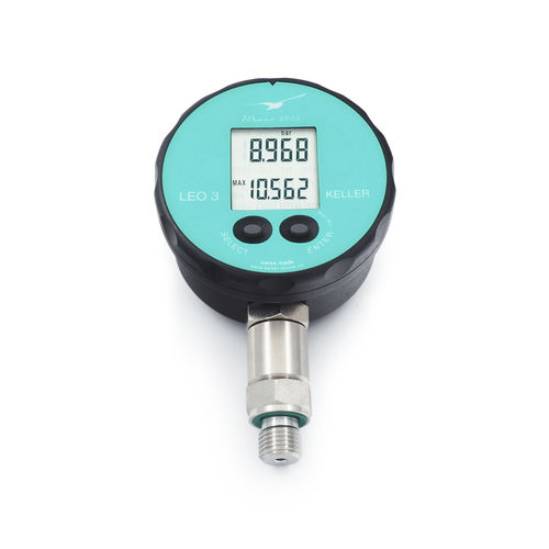 Pressure gauge with LCD display - LEO3 - KELLER Pressure AG - threaded / G 1/4 / NPT 1/4