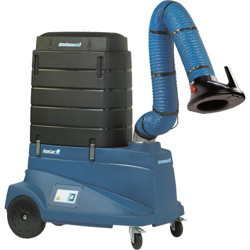 Mobile fume extractor - FilterCart  - NEDERMAN - welding / dry filter / with extraction arm