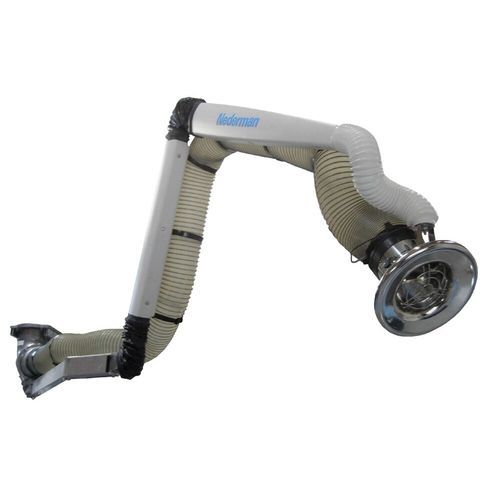 Wall-mounted extraction arm - NEX D - NEDERMAN - flexible / welding fume / for the food industry