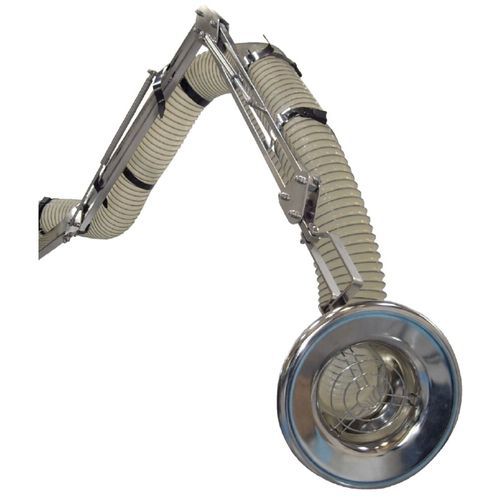 Wall-mounted extraction arm - NEX S - NEDERMAN - flexible / welding fume / stainless steel