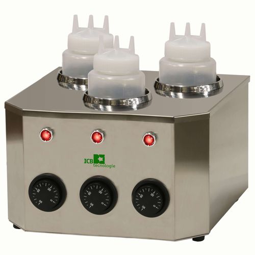 Bottle tank - WARM&SQUEEZE THREE - icb tecnologie srl - sauce / stainless steel / for heating