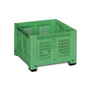 Plastic pallet box - 1076 F - capp plast srl - agricultural / with lid / perforated