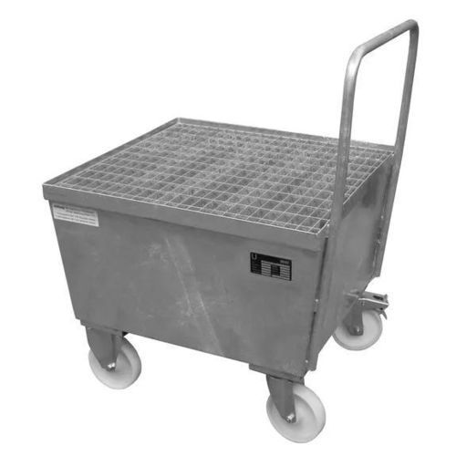 Steel containment bund - 50060676 - Bauer - galvanized / mobile