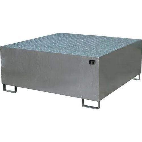 Drum containment bund - 50060288 - Bauer - steel / silver / galvanized