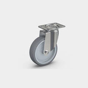 Swivel caster - 85  - RÄDER-VOGEL RÄDER- UND ROLLENFABRIK GMBH & CO. KG - base plate / with ball bearing / thermoplastic rubber