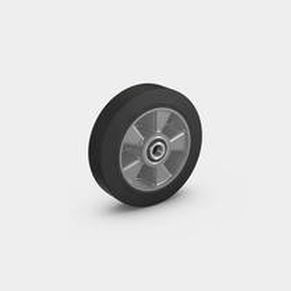 Wheel with solid tire - RÄDER-VOGEL RÄDER- UND ROLLENFABRIK GMBH & CO. KG - rubber / elastic / solid