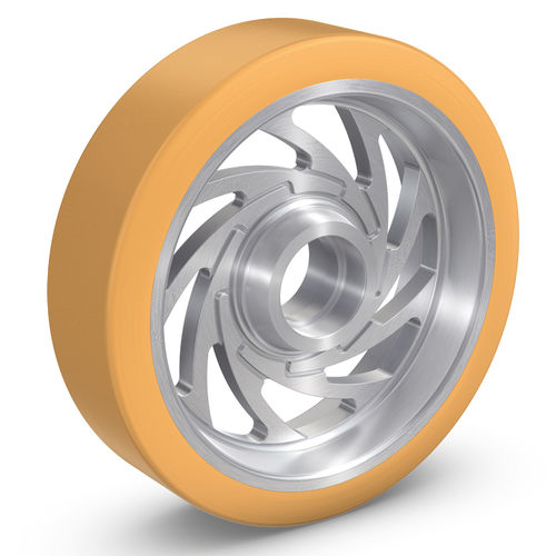 Wheel with solid tire -  VULKOLLAN® 95 - RÄDER-VOGEL RÄDER- UND ROLLENFABRIK GMBH & CO. KG - polyurethane / for heavy loads / elastic