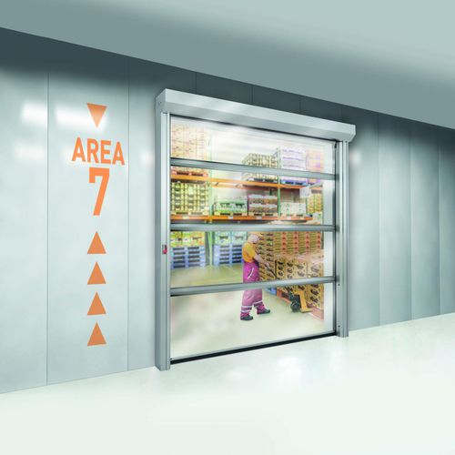 Roll up door - Sector Plus - Ditec - PVC / high-speed / safety