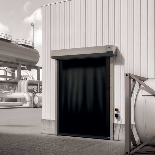 Roll up door - S-555 - Entrematic Dynaco - stainless steel / indoor / explosion