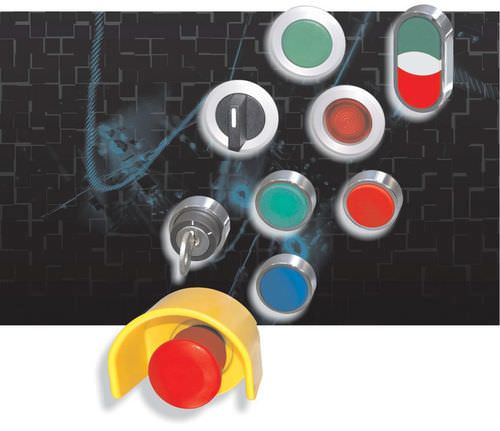 Mushroom push-button switch - BENEDIKT & JÄGER - key lock / spring / emergency stop