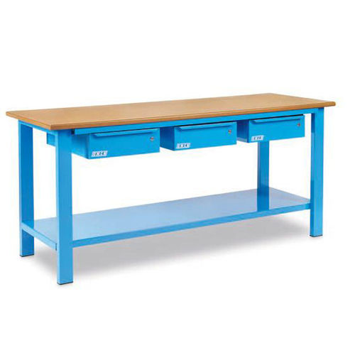 Wooden workbench - 100 series - OMCN SOLLEVAMENTO - for workshops / 3-drawer / 2-drawer